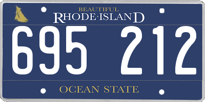 RI license plate 695212