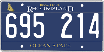 RI license plate 695214