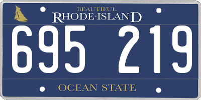 RI license plate 695219