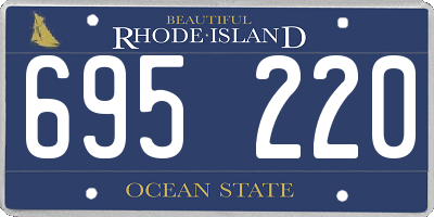 RI license plate 695220