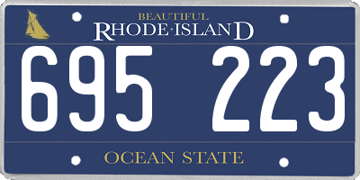 RI license plate 695223