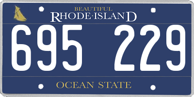 RI license plate 695229