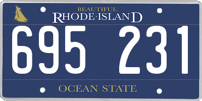 RI license plate 695231