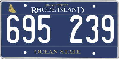 RI license plate 695239