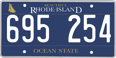 RI license plate 695254
