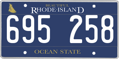 RI license plate 695258