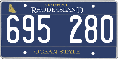 RI license plate 695280