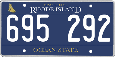 RI license plate 695292