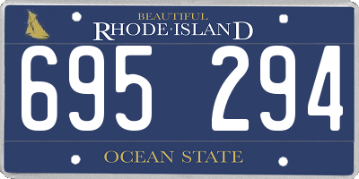 RI license plate 695294