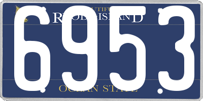 RI license plate 6953