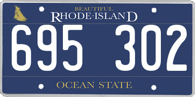 RI license plate 695302