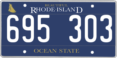RI license plate 695303