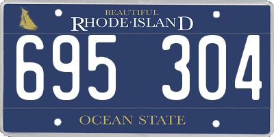 RI license plate 695304
