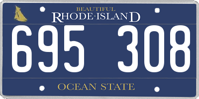 RI license plate 695308