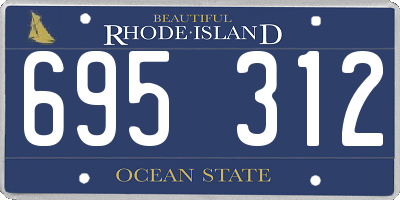 RI license plate 695312