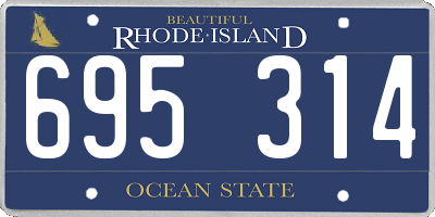 RI license plate 695314