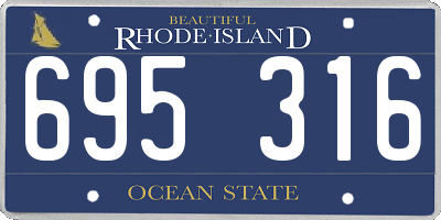 RI license plate 695316