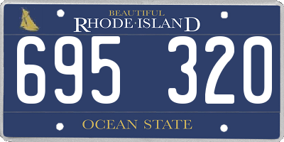 RI license plate 695320