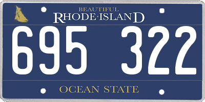 RI license plate 695322