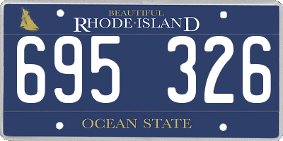 RI license plate 695326
