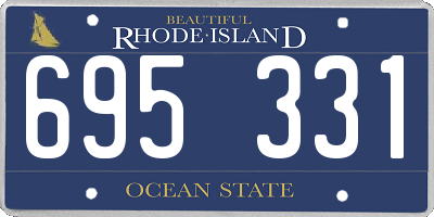 RI license plate 695331