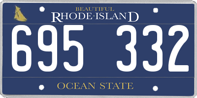 RI license plate 695332