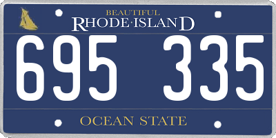 RI license plate 695335