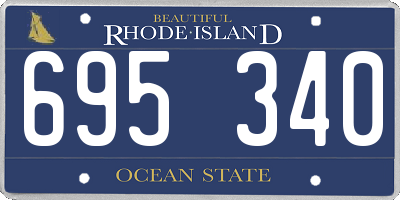 RI license plate 695340