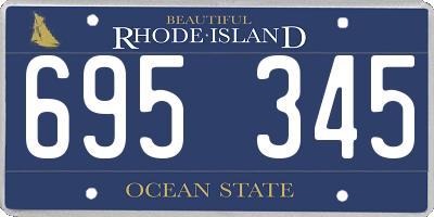 RI license plate 695345