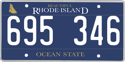 RI license plate 695346