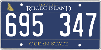 RI license plate 695347