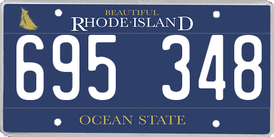 RI license plate 695348