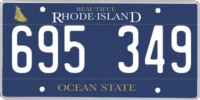 RI license plate 695349