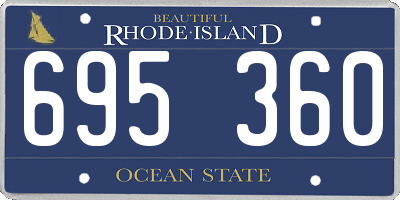 RI license plate 695360