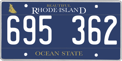 RI license plate 695362