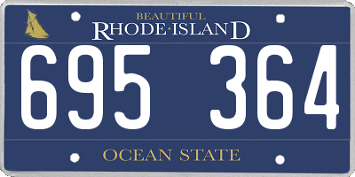 RI license plate 695364