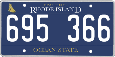 RI license plate 695366