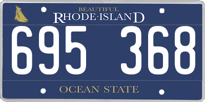RI license plate 695368