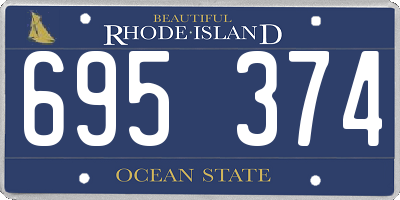 RI license plate 695374