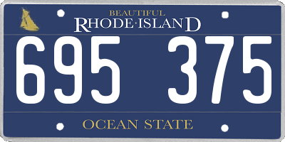 RI license plate 695375