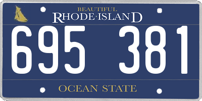 RI license plate 695381