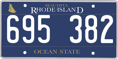 RI license plate 695382