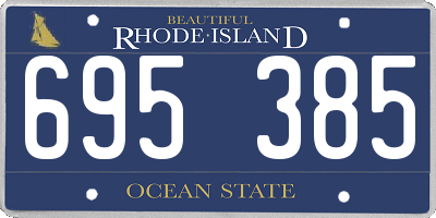 RI license plate 695385