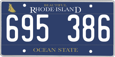 RI license plate 695386