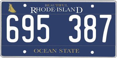 RI license plate 695387