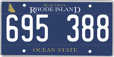 RI license plate 695388