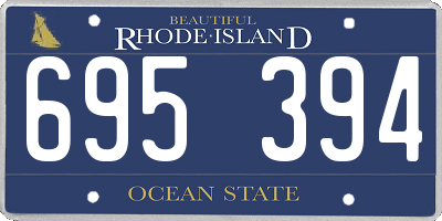 RI license plate 695394
