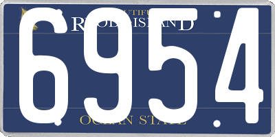 RI license plate 6954