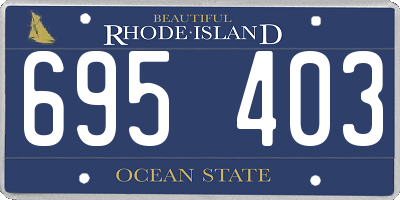 RI license plate 695403