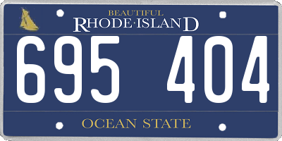 RI license plate 695404